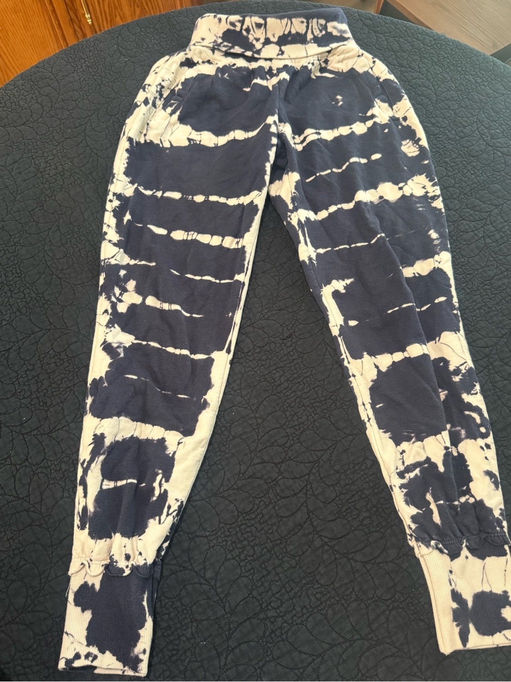 Young Fabulous & Broke Navy and White Tie-Dye Jogger Pants